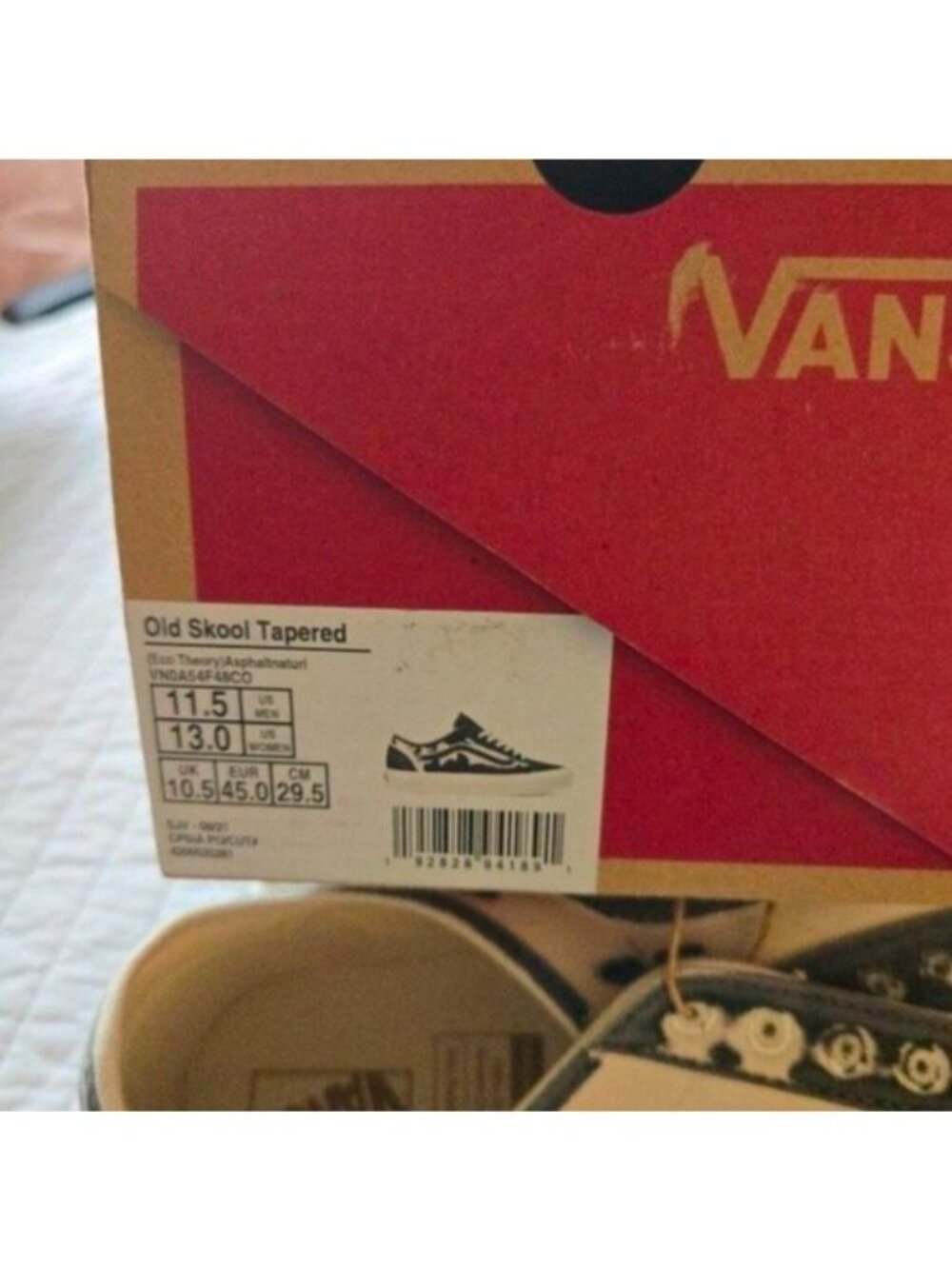 Vans Old Skool Tapered Men Size 11.5 Eco Theory Black Grey 0826 - Picture 9 of 9